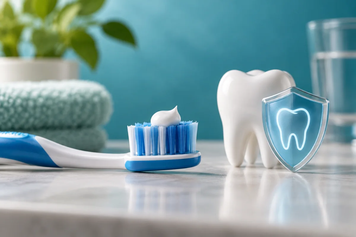 Imagem editorial: Dentífrico com flúor: quantidade e utilização