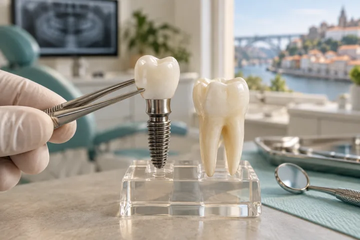 Imagem informativa sobre Implantes dentários